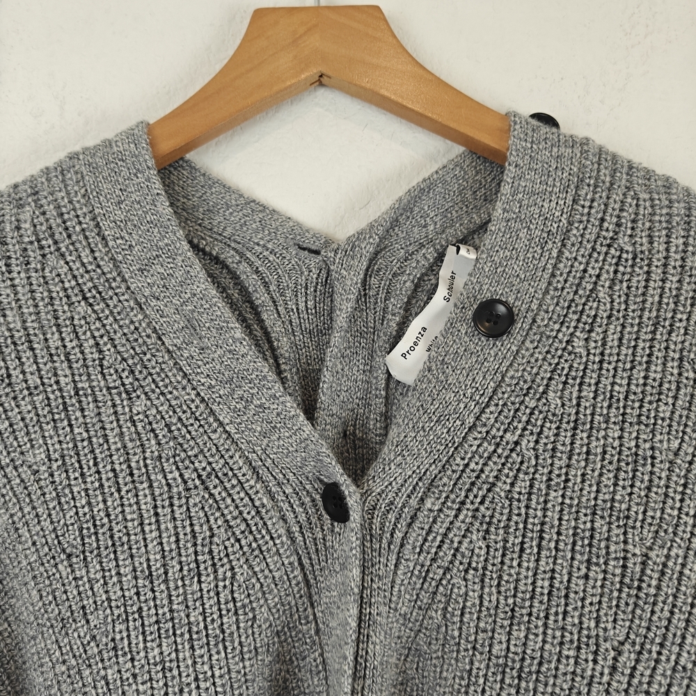Proenza Schouler White Label Double V Neck Wool Cardigan Sz LG Women's - Picture 11 of 16